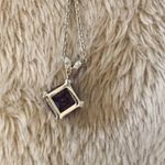 Amethyst Cushion Cut Sterling Silver Necklace Photo 6