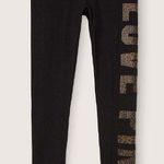 PINK - Victoria's Secret Victoria’s Secret PINK Cotton Foldover Legging Leopard Print with Logo Photo 1