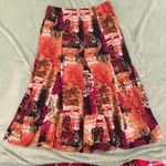 JM Collection  Abstract Boho Midi Skirt – Multicolor Pleated Photo 5