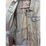 Universal Threads Universal Thread Womens Denim Jacket Light Wash Drawstring Waist Size L Photo 4