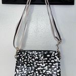 JEN & CO Black White Canvas Versatile Wristlet Crossbody Bag Purse Photo 2