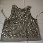 Deb Gray Sequin Crop Tank Top Size L Photo 2