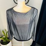 4TH & RECKLESS Liberty Metallic Bodysuit Color: Metallic Size: XL (12/14) NEW W Gray Photo 13