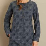 Duluth Trading Company Co Blue Patterned Hemp Tunic Photo 1