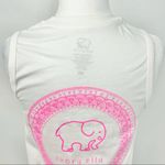 Ivory Ella New  Elephant Logo Print Back Tank Top White Bright Pink Photo 7