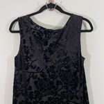 Vintage 90's DW3 Women's Illusion Velour Floral Sleeveless Maxi Dress Size 8 Photo 3