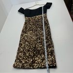 Dress the Population  Bailey Sequin Dress Womens‎ XS Black Gold Bodycon Midi NWOT Photo 10