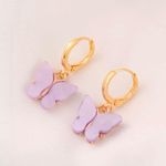Urban Outfitters Purple Butterfly Dangle Earrings Photo 0