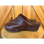 Ruff Hewn  Wood Clogs 7M Brown Leather Photo 2