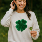 Workshop‎ Republic Clothing White Shamrock Sweatshirt L NWT Size L Photo 0