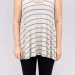 Urban Outfitters Size Medium White and Blue Flowy Striped Tank Top Photo 0