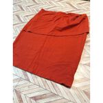 CAbi  Burnt Orange Solid Knit Maxi Skirt 14 Rayon Spandex Blend Elastic Waist Photo 2
