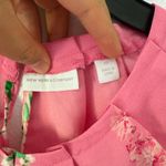 New York And Company  Pink Pleated Blouse with Bib Collar Photo 2