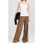 Stateside $208 NEW with tags! Women's Linen Wide Leg Trousers - Twig - Small Photo 4