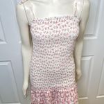The Impeccable Pig Hello Darling White Floral Smocked Mini Dress w/ Eyelet Hem Photo 9