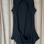 Guess Black Verena Sleeveless Mock Neck Ribbed Backless Bodysuit Size Large Photo 12
