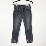 Driftwood Woman's 25 Black Colette Style Aztec Embroidered Skinny Leg Jeans Photo 2