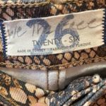 Free People We the Free High Waist Denim Snake print raw hem Leggings - Photo 4