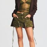 NEW SER.O.YA Finn Cargo Skirt Vintage Army Green Plus Size approx 3X Mini Skirt Photo 0