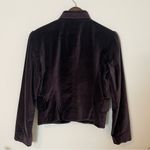 Kenar Burgundy Velvet Military Style Photo 7