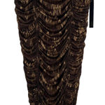 House Of Harlow 1960‎ Ruched Fully Lined Brown & Tan Midi Pencil Skirt Size S Photo 0