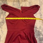 Source Unknown Women’s No Brand Burgundy Off the Shoulder Dress Photo 4