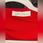 Vintage Belle Poque cardigan sweater size large red Christmas elf preppy Photo 3