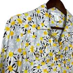 Cynthia Rowley  Linen Jacket S‎ Daisy Print Powder Blue Lightweight Pockets $198 Photo 2
