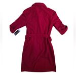 Sharagano  Red Trench Coat Military Shirt Dress with Belt Photo 1