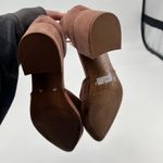 Torrid plus size Mauve Pink Faux Suede D'Orsay Ankle Strap Pump size 8.5 wide Photo 2