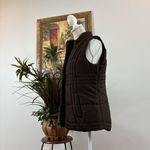 Faded Glory  Women Vest Brown Quilted Lining Vest Size S (4-6) Full Zipper Photo 2