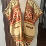 Rahab’s Rope Western Print Poncho Cardigan Photo 0