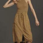 Anthropologie Daily Practice by  Be Bold Racerback Twofer Dress Moss‎ Size Medium Photo 0