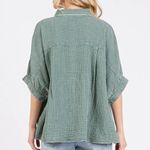 Mittoshop  Mineral Wash Gauze Dolman Sleeve Button Down Shirt‎ Photo 4