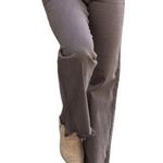 Judy Blue  90's High Rise Frayed Hem Straight Fit Jeans Stretch Denim Brown 11/30 Photo 0