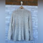 white + warren wool cashmere 3 hook grandpa cardigan oatmeal size medium Tan Photo 12