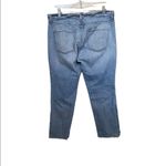 J Brand  cropped raw hem straight leg size 29 distressed/patched jeans. Photo 2