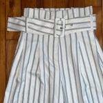 Free People  Paperbag High Waisted Pinstripe Wide Leg Crop Pants Photo 2