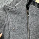 Banana Republic  Gray Peacoat Shell Wool Blend Jacket Women's Coat Size Large Zip Photo 4