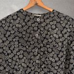 Giorgio Armani Vtg  Silk Floral Button Down‎ Peasant Oversized Blouse Sz US 8 Photo 1