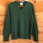 American Vintage VINTAGE PASTEL GREEN V-NECK PULLOVER 100% WOOL SWEATER Photo 0