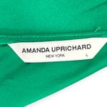 Amanda Uprichard | Large | 100% Silk Green Cowl Neck High-Leg Slit Samba Gown Photo 2