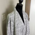 cj banks  Oversized Grey Waterfall Wrap Flowy Space Dye Grey Cardigan Sweater 2X Photo 2