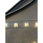 White House | Black Market  Black Vegan Leather Wristlet Sunflowers Flowers NWOT Photo 2