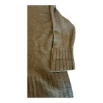 ZARA Knit Oversized Sweater Gray Green Ribbed Hem Crew Neck Size Small Photo 6