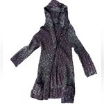 BCBG Maxazria Cardigan Sweater‎ Womens S Multicolor  Hooded Alpaca  Mohair Knit Photo 4