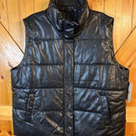 Levi's LEVI Strauss Women’s Black Faux Leather Puffer Vest NWT Size XXL (6269) Photo 0