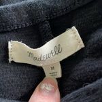 Madewell  Ruffle Hem Black Long Sleeve Shirt Photo 2