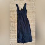 Free People NWT  ENDLESS SUMMER Sz XS CALABAZA RUCHED V NECK MIDI DRESS IN BLACK Photo 3