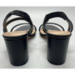 J.Crew Black Lucie Slingback Block Heel Sandals Women's Size 9 Photo 3